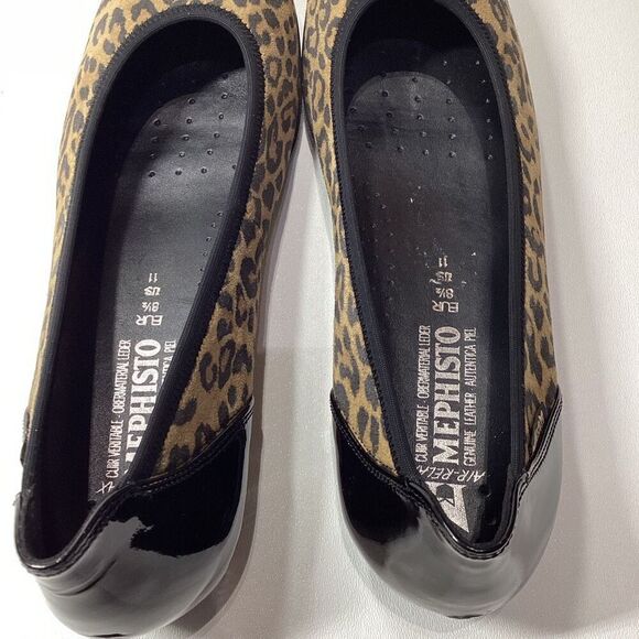 Mephisto Emilie Animal Print Ballet Flats Dark Brown Leather Comfort Size 11 - Picture 8 of 16